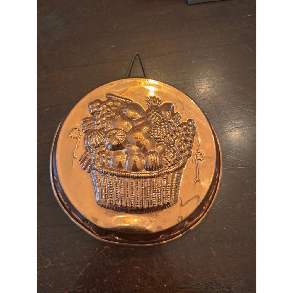 Vintage fruit basket jello molds wall hanging decor made in Korea